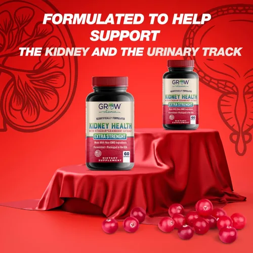 Miniatura 6 de grow vitamin Suplemento premium de limpieza renal – Potente fórmula de apoyo renal con extracto de arándano que ayuda a apoyar riñones saludables
