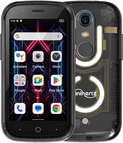 Unihertz Jelly Star Mini Smartphone de 3 pulgadas más pequeño pequeño 4G teléfono celular Android 13 diseño transparente LED luz NFC OTG 8 GB RAM
