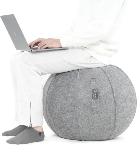 ANC POP Pelota de yoga, silla antideslizante de estabilidad, pelota de gimnasio grande de 25 pulgadas para fitness, equilibrio y entrenamiento