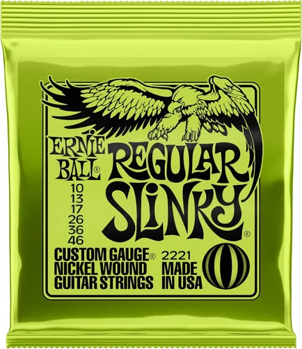 Miniatura 15 de Ernie Ball Regular Slinky - Cuerdas de guitarra eléctrica de níquel enrollado, 6 unidades, calibre 10-46 Regular (38-56)