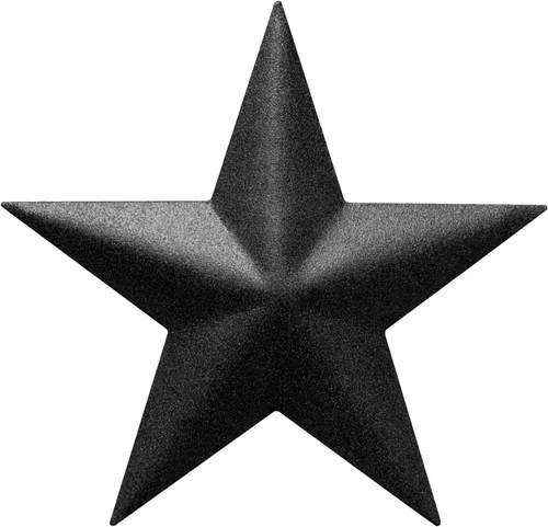 Escultura de estrella de granero de bronce, decoración rústica vintage de metal occidental (5 pulgadas)