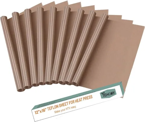 Hojas de Teflón para Máquina de Prensa de Calor, Rollo de Hojas de Papel PTFE Reutilizable Antiadherente para Sublimación de Transferencia de Calor