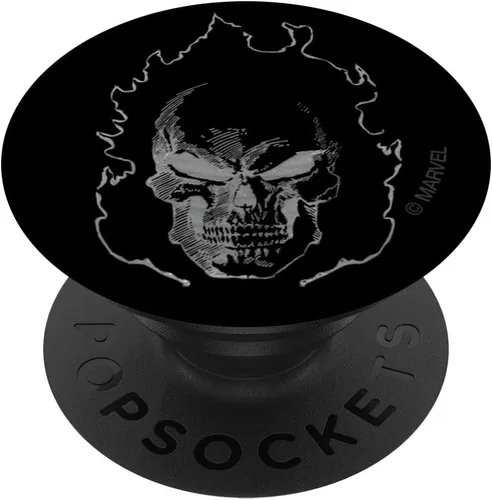 Miniatura 6 de Marvel Ghost Rider Flaming Skull 90s PopSockets MagSafe PopGrip para iPhone
