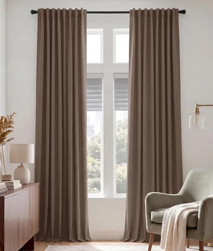 Miniatura 80 de PONY DANCE Cortinas cortas con aislamiento térmico para ventana pequeña, para guardería, baño, cocina, lavandería, caravana, sótano, 29 pulgadas