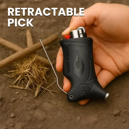 Miniatura 6 de Toker Poker - Funda para Mechero Bic Multiherramienta 2.0 - Negro, Herramienta Todo en Uno para Acampar y Otros
