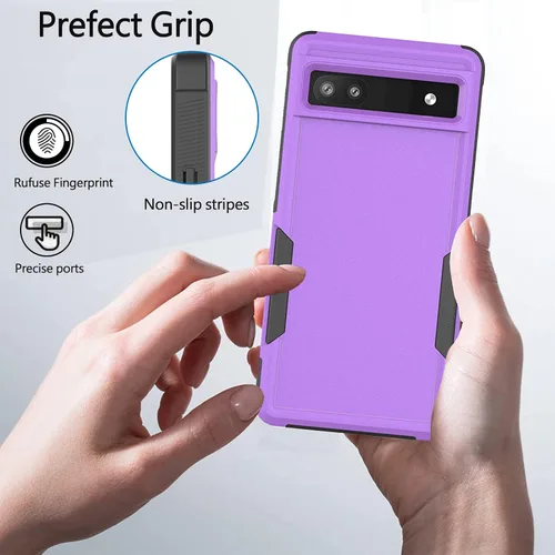 Miniatura 6 de Funda para Google Pixel 6A 5G, funda para teléfono de pasajeros [grado militar] 2 en 1 a prueba de golpes, resistente funda para Pixel 6A 5G