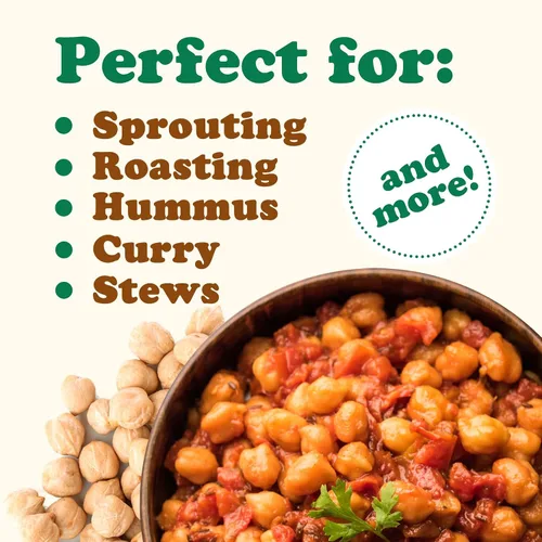 Miniatura 7 de Food to Live Garbanzos orgánicos, 2 libras, garbanzos secos, sin OMG, kosher, crudos, germinables, a granel