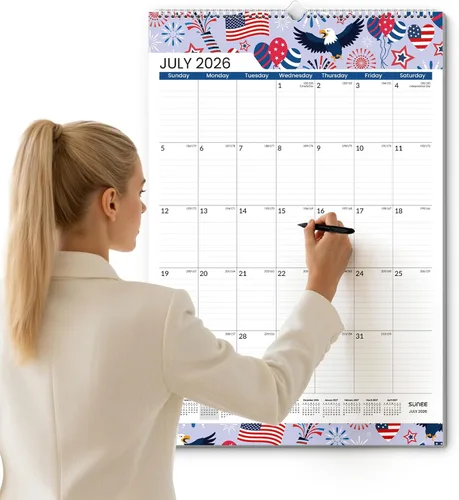 Miniatura 19 de SUNEE Calendario de pared grande 2026-2027, 22.75 x 15.5 pulgadas, calendario de julio de 21 meses (finaliza marzo de 2028), vertical extragrande