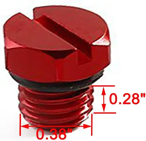 Miniatura 2 de iFJF Tornillo de purga de aire de aluminio Billet de repuesto para filtro de combustible diésel Duramax GM 2001-2017 Rojo