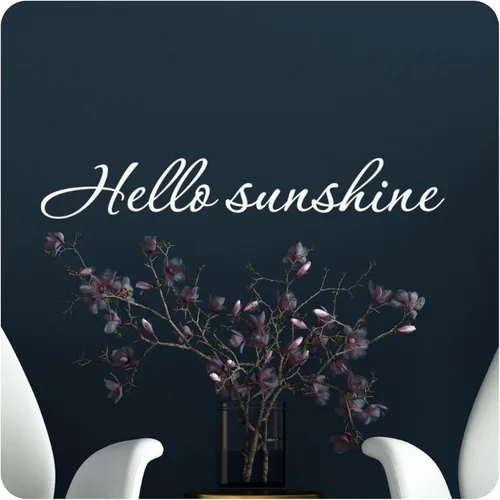 Miniatura 8 de My Vinyl Story - Hello Sunshine - Calcomanía inspiradora para pared, con citas, arte de vinilo, palabras de amor, decoración sobre la cama, Negro