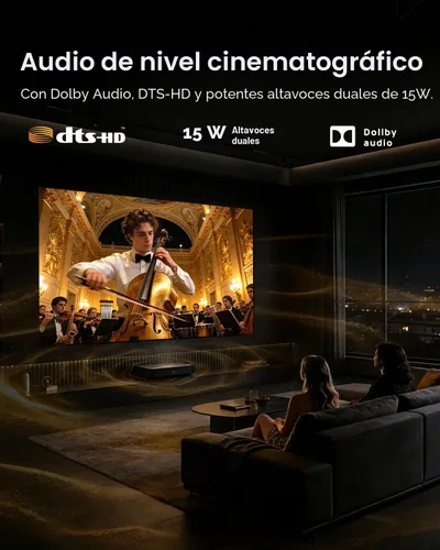 Miniatura 6 de WEMAX Nova Pro Proyector de Tiro Ultra Corto 4K, TV Láser ALPD de 150", Smart Google TV, 2100 Lúmenes ISO, Dolby Audio DTS-HD, Proyector UST