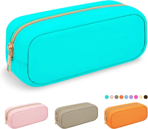 Miniatura 27 de Iqimott Bolsa Grande de Maquillaje de Nylon para Viaje, Bolsa de Cosméticos Preppy Grande Organizadora de Maquillaje de Nylon Bolsa de Artículos