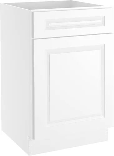 Miniatura 47 de LOVMOR Armarios de base de cocina, armario de almacenamiento aparador, gabinete de entrada con 1 cajón y estante ajustable, 24 pulgadas de ancho x