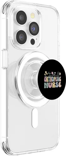 Miniatura 3 de Groovy Orthopedic Nurse Flowers Ortho Nursing PopSockets MagSafe PopGrip for iPhone