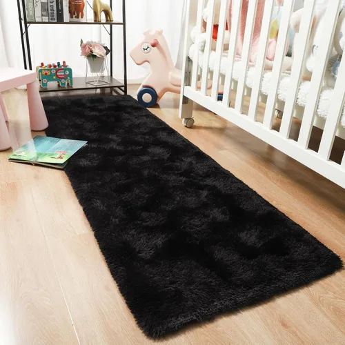 Miniatura 6 de Foxmas Alfombra Runner Suave para Dormitorio y Sala de Estar, 2x6 Pies Alfombras de Área Esponjosas Shag Alfombra de Cabecera para Habitación