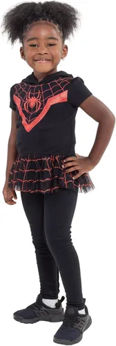 Miniatura 2 de Marvel Avengers Spider-Man Spider-Gwen Captain America Girls Cosplay T-Shirt and Leggings Toddler to Little Kid