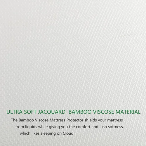 Miniatura 5 de Protector de colchón tamaño individual 100% impermeable, transpirable, refrescante, 3D, de viscosa de bambú, hipoalergénico, sábana bajera elástica