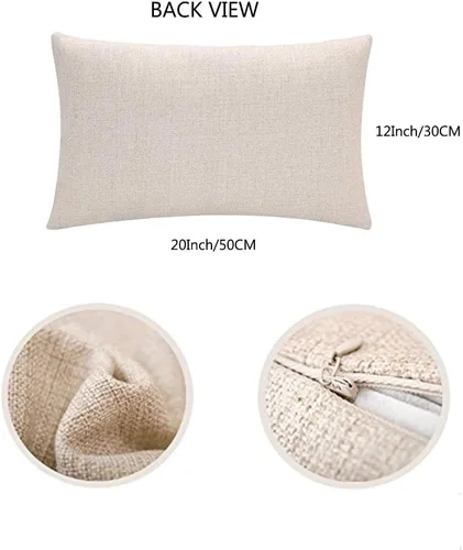 Miniatura 5 de Fundas de almohada de Halloween de truco o trato, de lino y algodón, calabaza espeluznante con sombrero de bruja, letrero de calavera de 12 x 20