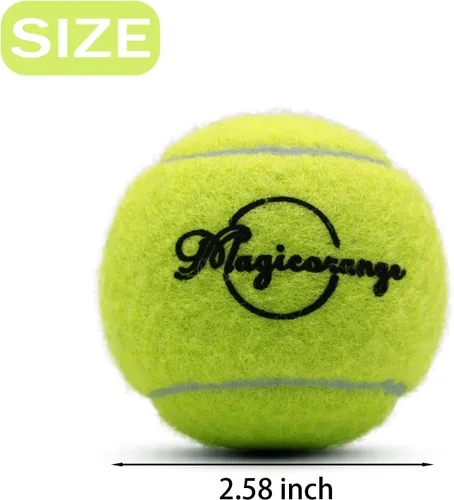 Miniatura 3 de Magicorange Pelotas de tenis, paquete de 60 pelotas de tenis de entrenamiento avanzado, pelotas de práctica, pelotas de juego para perros y Verde