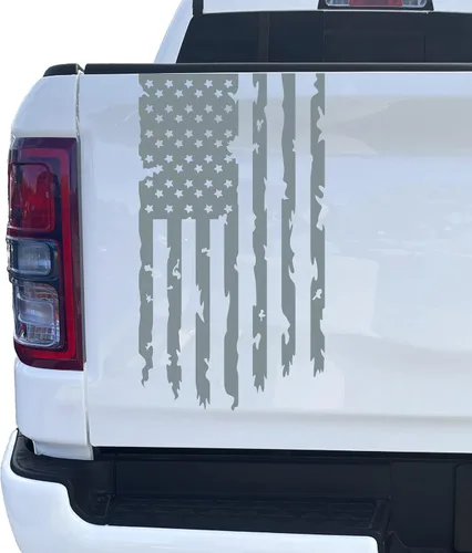 Miniatura 16 de Aldera Graphics Calcomanía de vinilo con la bandera de Estados Unidos de Estados Unidos envejecida compatible con la mayoría de las camionetas