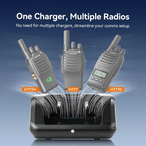 Miniatura 2 de Retevis Cargador Walkie Talkie H777, base de carga original, cargador de escritorio USB-C, compatible con Retevis H777 H777H H777D Walkie Talkie