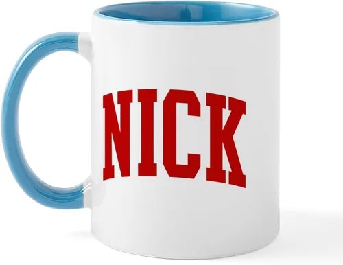 Miniatura 8 de CafePress NICK (rojo) Taza de café de cerámica de 11 oz (11.0 fl oz)