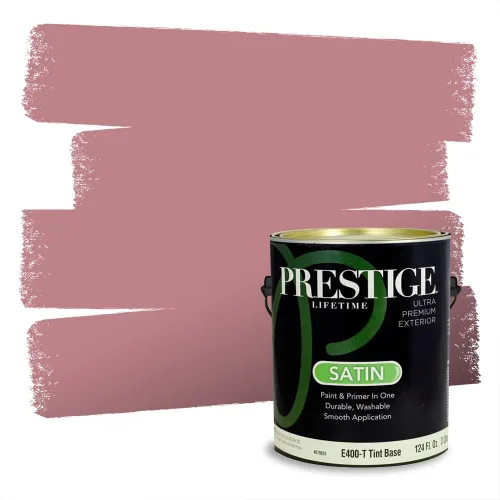 Miniatura 386 de Prestige Paints Pintura exterior e imprimación en uno, 1 galón, plano, coincidencia comparable de Valspar* Amber Rose*