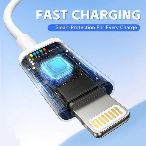 Miniatura 2 de Paquete de 3 cables para CarPlay de Apple, cable de carga para auto, cable USB A a Lightning, 1 metro, compatible con iPhone