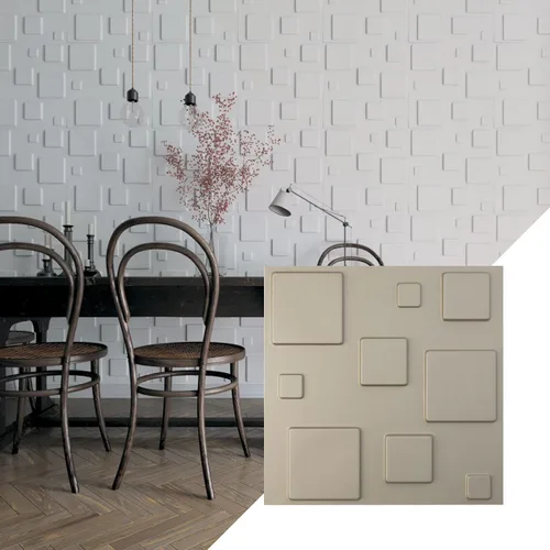 Miniatura 14 de Ekena Millwork Devon EnduraWall 19 5/8 pulgadas de ancho x 19 5/8 pulgadas de alto, panel decorativo de pared 3D, beige ahumado