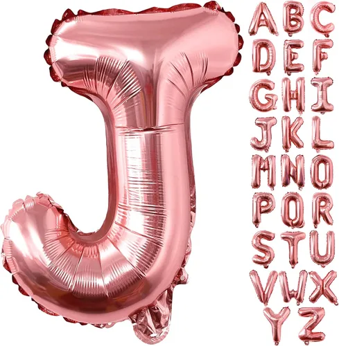 Miniatura 19 de Lovoir Globos grandes de 40 pulgadas de oro rosa con letra C de gran tamaño, globo de helio de aluminio de Mylar para decoración de fiesta de Letra