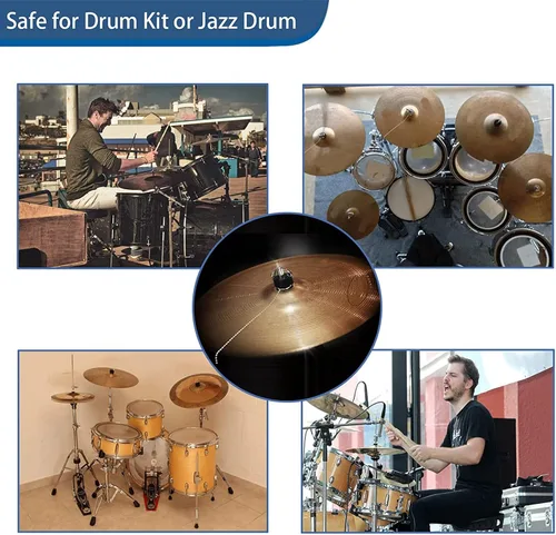Miniatura 4 de Cymbal Sizzler - Juego de tambor de cadena de acero inoxidable para adultos, niños, amantes de la banda y tambor, paquete de 2, G33699
