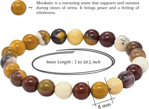 Miniatura 672 de Amazing Gemstone Crystal Bracelet for Women Men's Gifts - Protection Healing Crystal Bracelet - 8mm Gemstone Beaded Stretchable Bracelet Pulseras