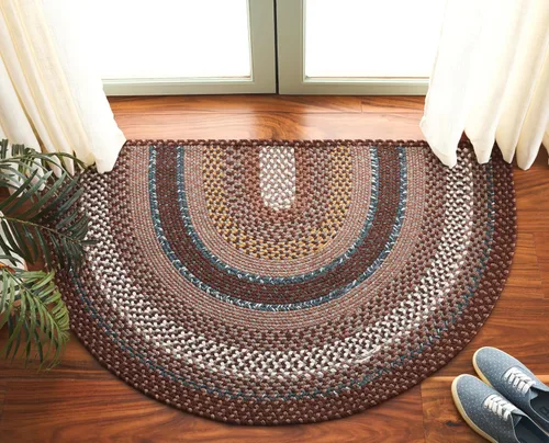 Miniatura 7 de Safavieh Braided Collection BRD313A tapete de lana hecho a mano color café, Algodón Marrón (Brown/Multi)