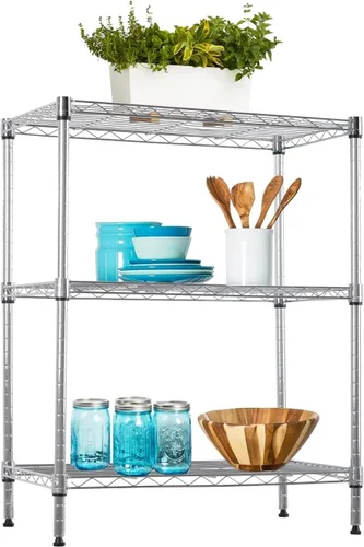 Miniatura 36 de Estantería metálica de almacenamiento de 6 niveles de 208.8 cm x 121.92 x 45.72 cm, con ruedas, resistente estante con capa de acero, cromado