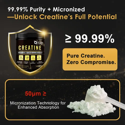 Miniatura 6 de Monohidrato de creatina micronizada para mujeres y hombres, polvo de creatina para hombres y mujeres para mejorar el rendimiento y la fuerza, apoyar