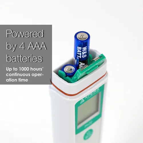 Miniatura 5 de Apera Instruments - Kit de probador de conductividad (EC) de bolsillo EC20 de la serie Value, precisión de ±1 % F.S en 0 a 20 mS/cm, sensor BPB