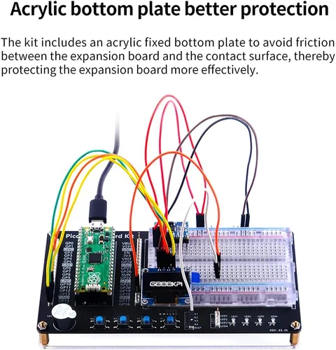 Miniatura 8 de GeeekPi Kit de programación Micro Python para Raspberry Pi Pico, Breadboard, módulo de pantalla LCD I2C 1602 para principiantes de Raspberry Pi e