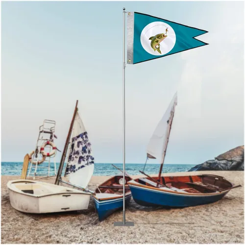Miniatura 7 de BannerBuzz Burgee - Bandera de doble cara con bolsillos para poste u ojales a la izquierda, tela de poliéster de punto de 90 GSM, impresión UV a