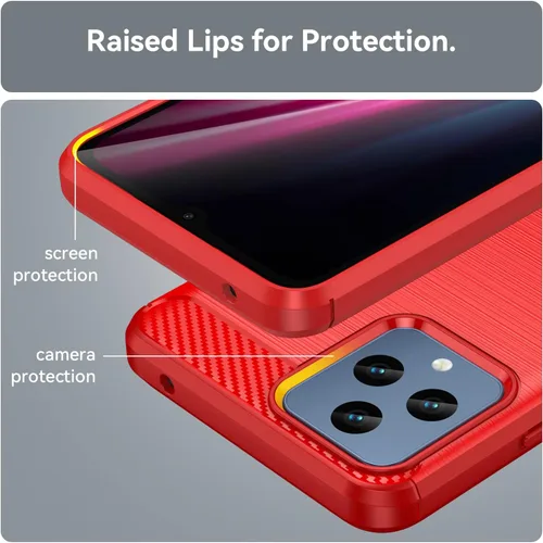 Miniatura 5 de Osophter Funda para T-Mobile Revvl 6 5G con 2 unids Protector de pantalla Absorción de golpes Flexible TPU Caucho Protector de teléfono celular