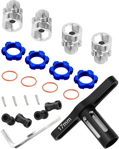 Upgrades Part para 1/10 Slash Rustler Stampede Bandit 4WD 2wd, adaptadores de cubo hexagonal de aluminio de 0.472 in a 0.669 in con desplazamiento