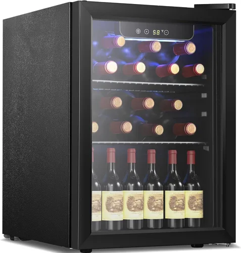 Miniatura 16 de Antarctic Star 0.6 pies cúbicos. Refrigerador mini para vino de pie libre, encimera para bodega de vino de 4 botellas, vino tinto, silencioso, Negro