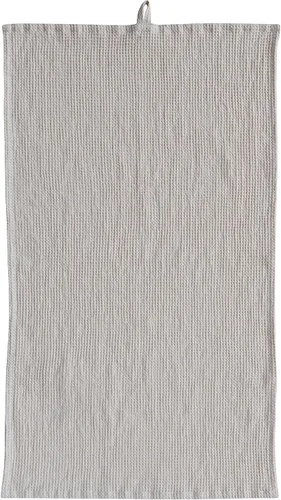 Toalla de cocina decorativa de lino y algodón de gran tamaño con lazo para comedor y cocina, color crema