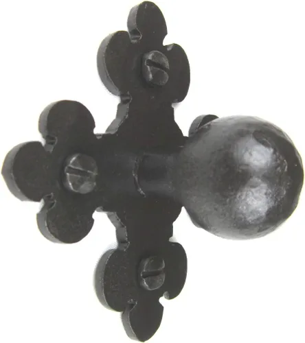 Miniatura 2 de Perilla de gabinete de hierro forjado Club estilo rústico español HK20 (negro)