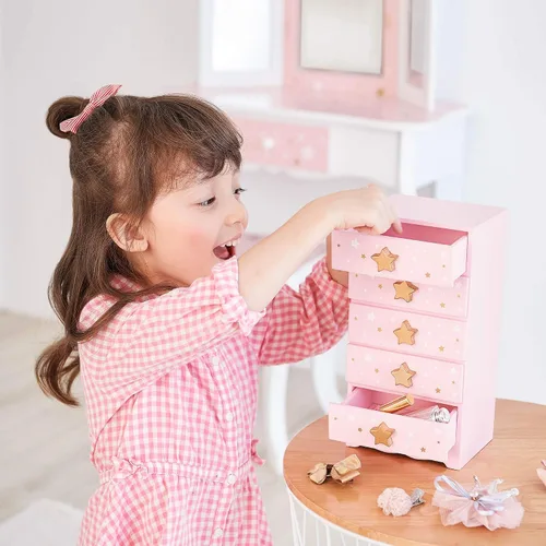 Miniatura 2 de Teamson Kids TD-12884A Fashion Star Prints Renee Joyero, RosaBlancoOro