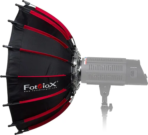 Miniatura 2 de Fotodiox EZ-Pro DLX - Plato de belleza plegable de 24 pulgadas y combinación de caja de luz con inserto Bowens y rejilla, interior reflectante