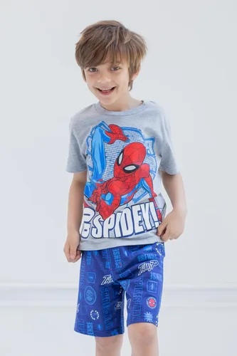 Miniatura 4 de Marvel Conjunto de camiseta de Spiderman y pantalones cortos de rizo francés de los Vengadores