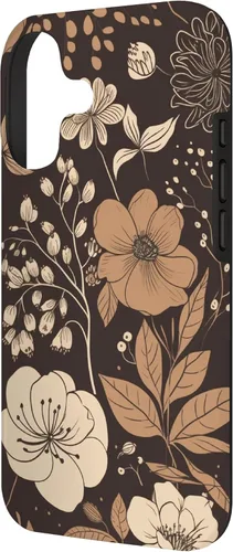 Miniatura 2 de Hazelnut Brown Wildflower Floral Flower Design Case for iPhone 17