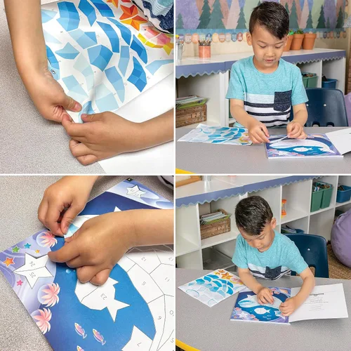 Miniatura 5 de Teacher Created Resources Ocean Life Mosaicos modernos se adhieren a los números (TCR10324)