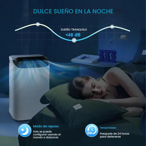 Miniatura 7 de Aire acondicionado portátil de 12000 BTU con control remoto, unidad de aire acondicionado de refrigeración independiente 3 en 1 con ventilador