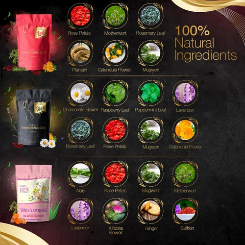Miniatura 2 de FIVONA Yoni - Juego de 3 mezclas de hierbas vaporizantes para V Steam, mezcla de hierbas naturales, mezcla orgánica 100% pura, desintoxicación V